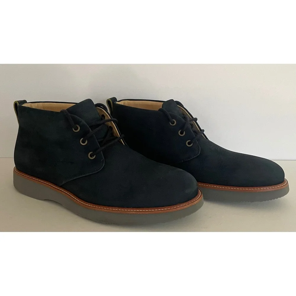 Samuel Hubbard Hubbard Mens Re Boot Navy Nubuck Leather Chukka Boot Vibram 9